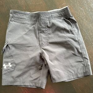 Under Armour Gray Performance Shorts Lightweight Technical Fabric